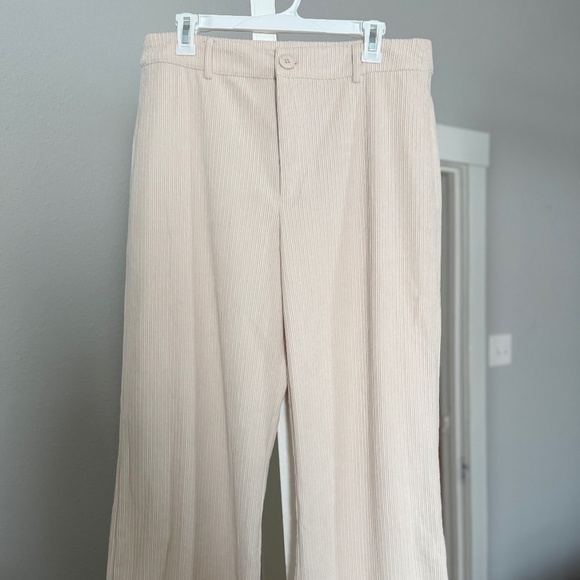 Compañía Fantástica Cream Corduroy Wide Leg Trousers, XL - Picture 3 of 5